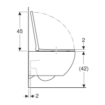 Set vas WC suspendat cu capac quick release Geberit, Acanto, TurboFlush